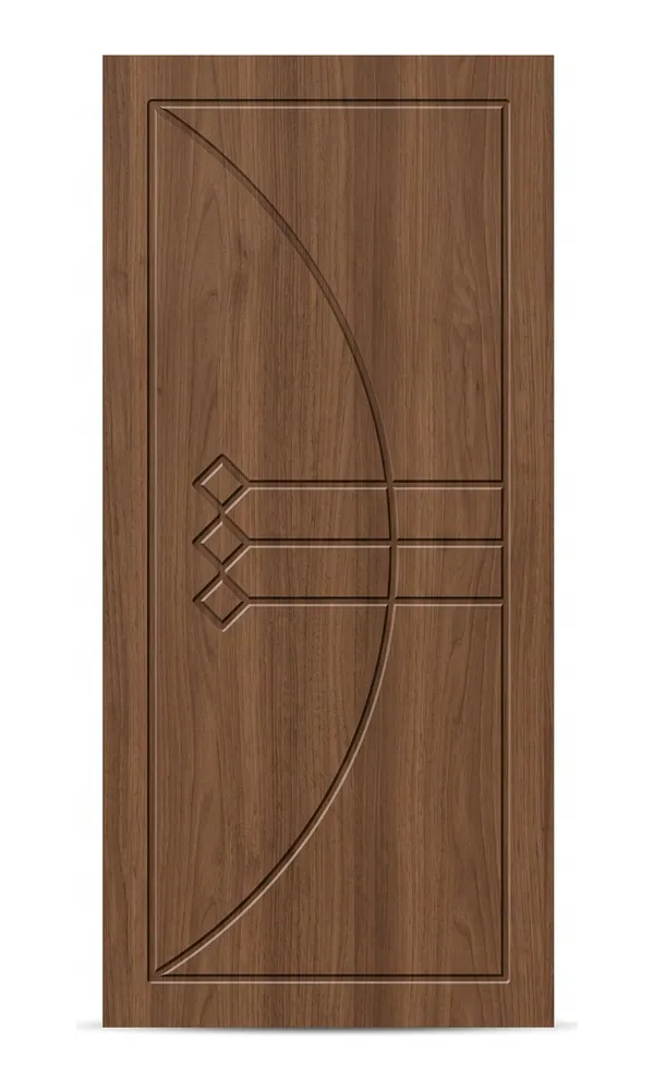 Walnut finish door design: arc with diamonds (HAB-WD-069)