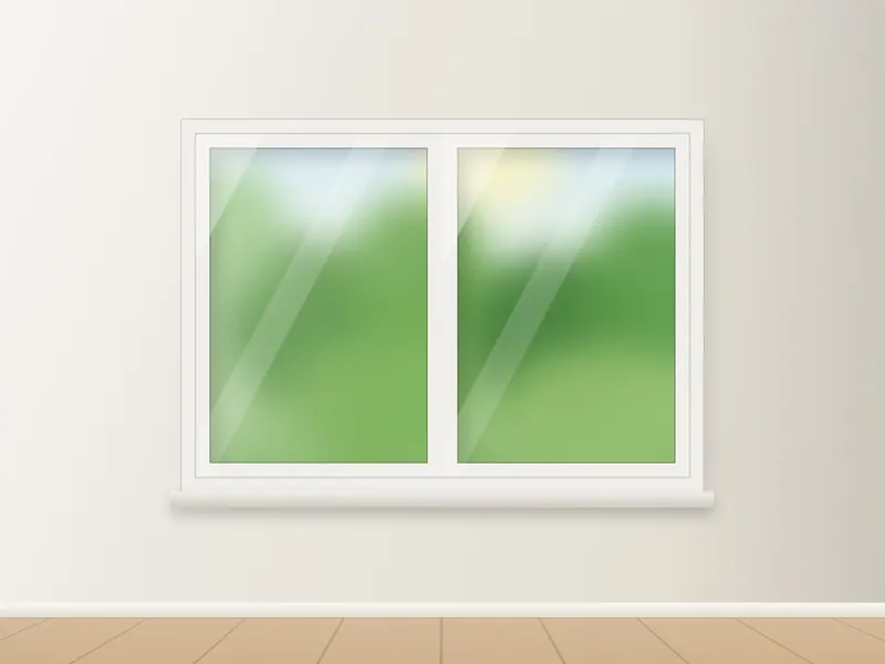 Two-panel WPC window
